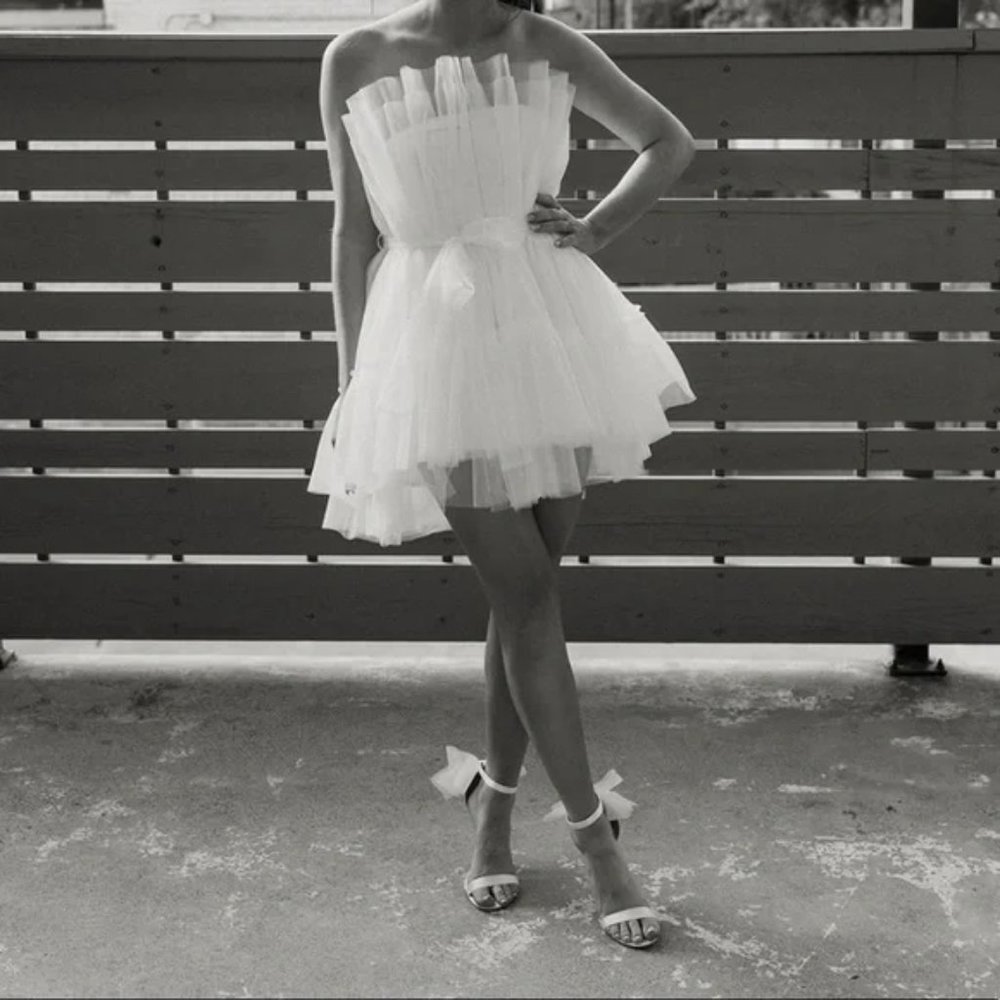 Fashion Nova Exclusive Tulle Mini Dress - White